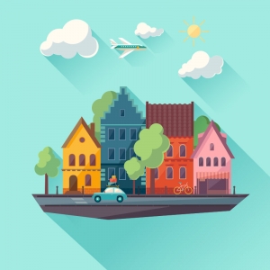 An Anywhere Neighborhood Illustration